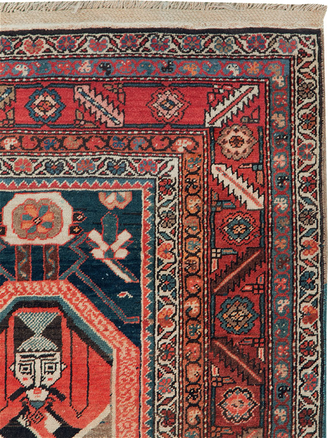 Antique Persian Bakshaish Rug, No.30189 - Staging