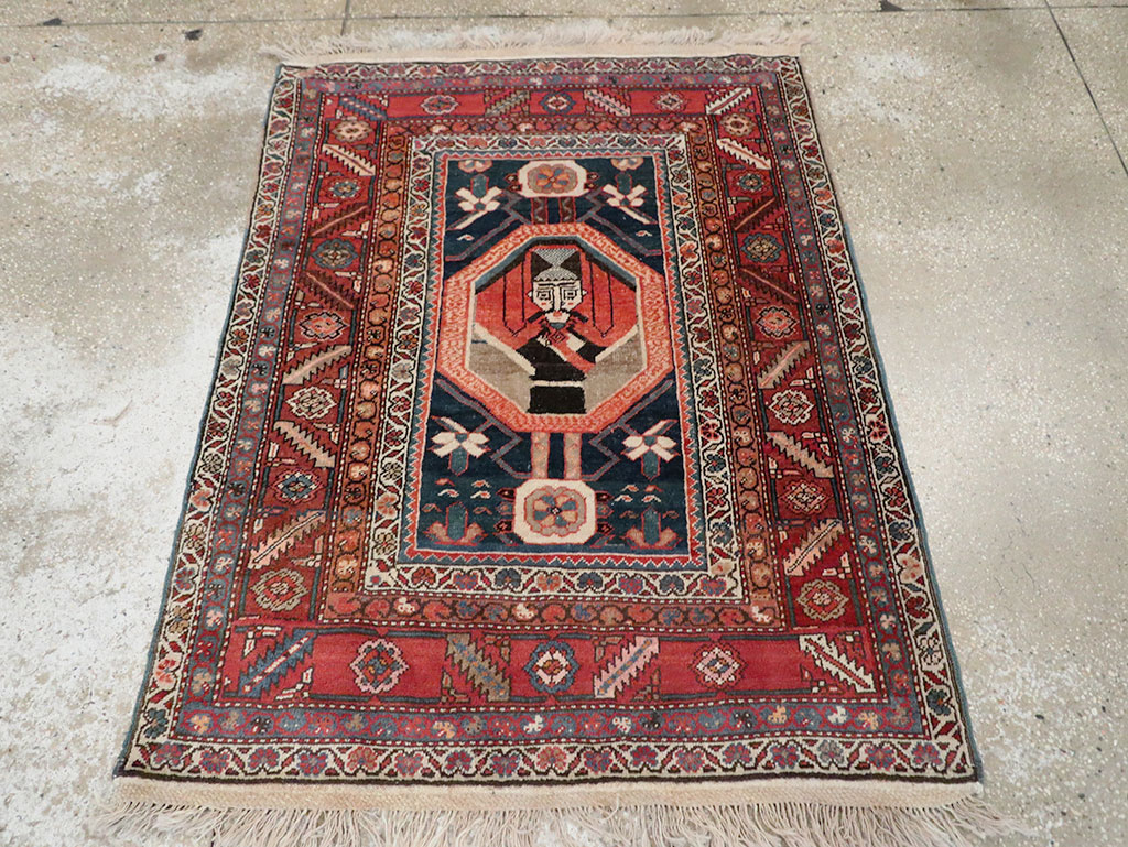Antique Persian Bakshaish Rug, No.30189 - Staging
