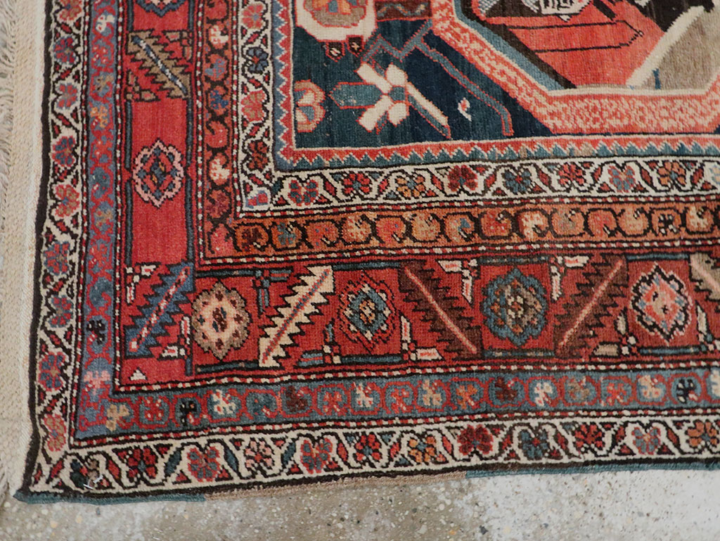Antique Persian Bakshaish Rug, No.30189 - Staging