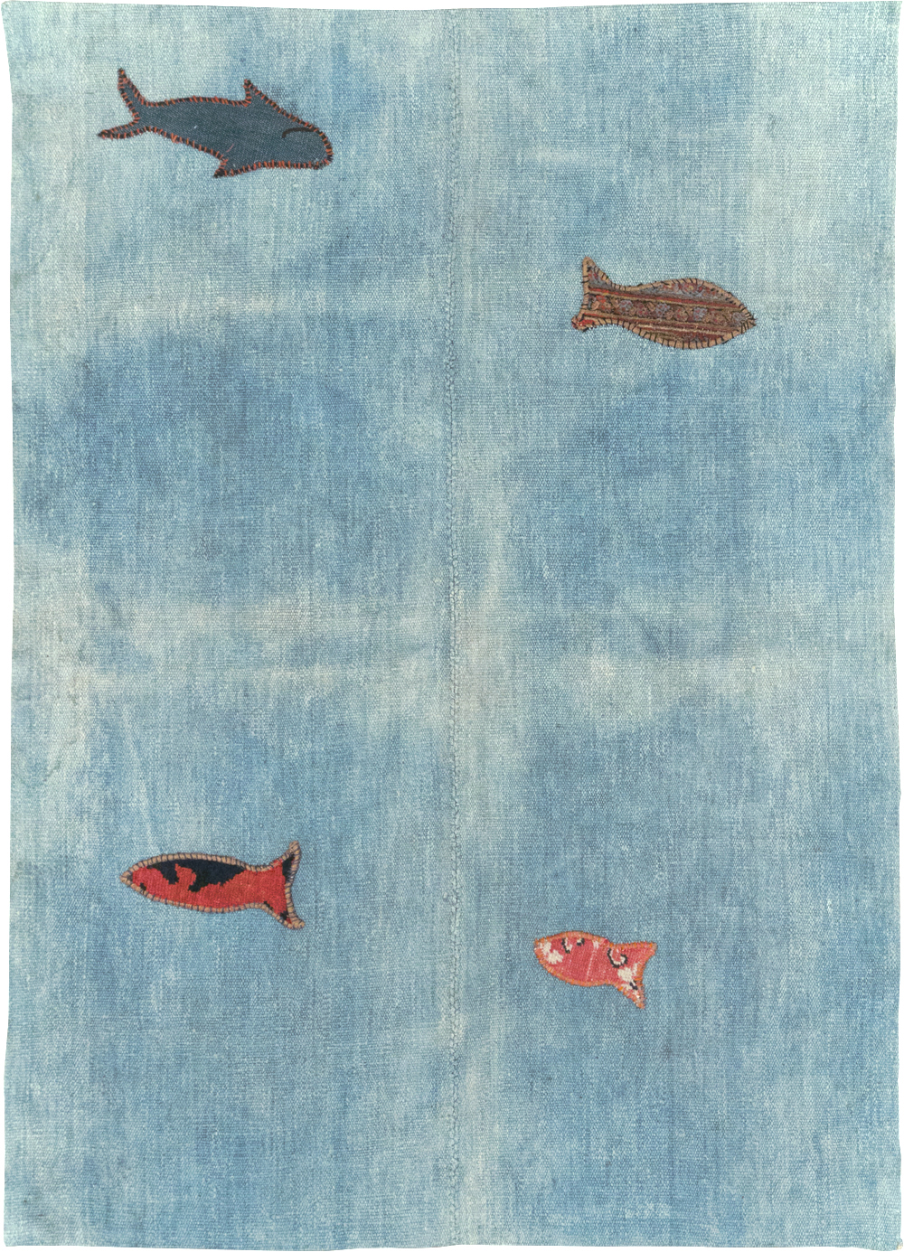 Vintage Pictorial Kilim, No.30193 - Staging