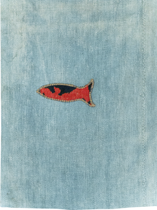 Vintage Pictorial Kilim, No.30193 - Staging