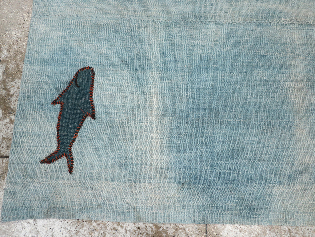 Vintage Pictorial Kilim, No.30193 - Staging