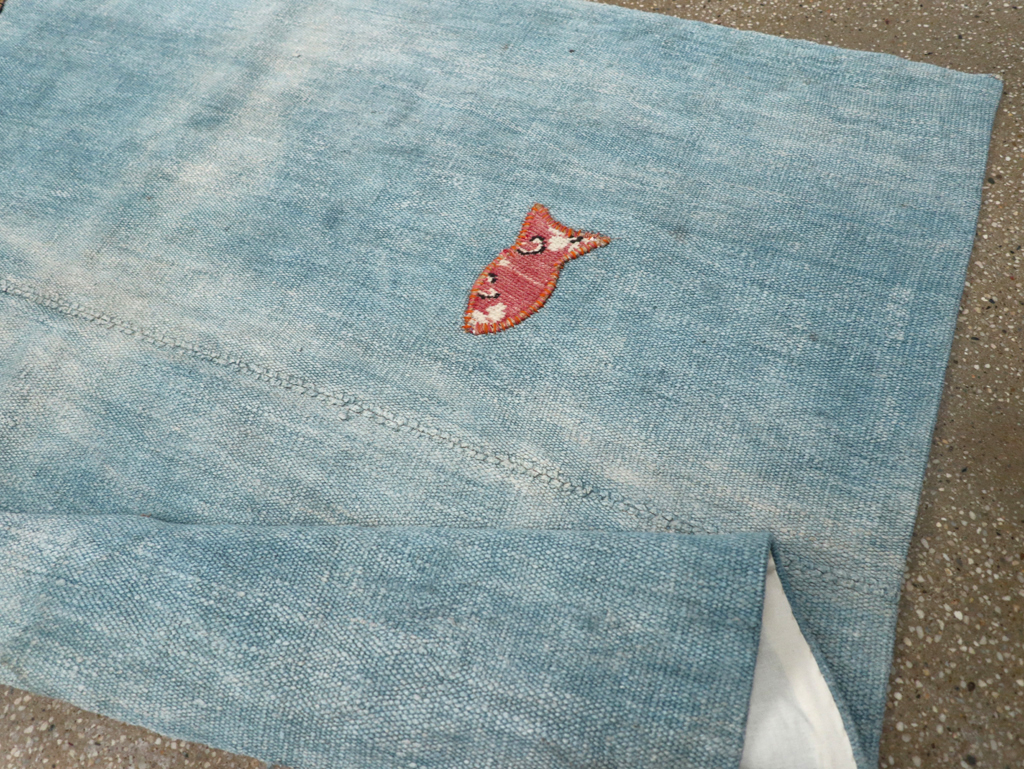 Vintage Pictorial Kilim, No.30193 - Staging