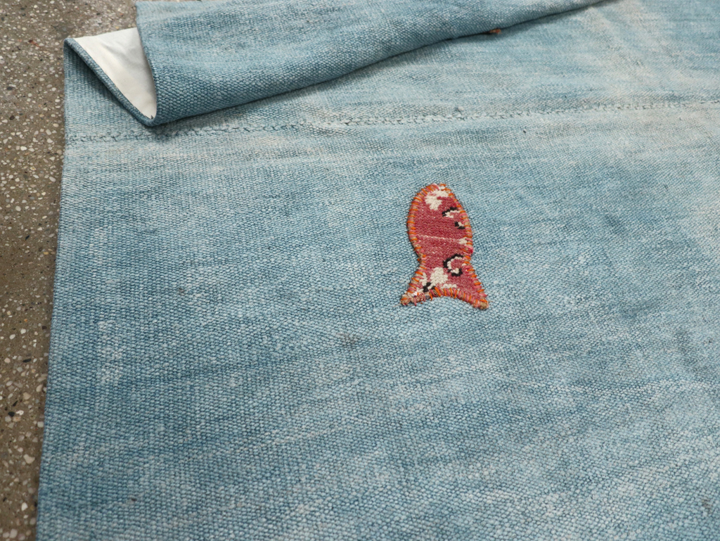 Vintage Pictorial Kilim, No.30193 - Staging