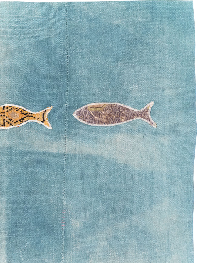 Modern Turkish Flatweave Accent Rug, No.30194 - Staging