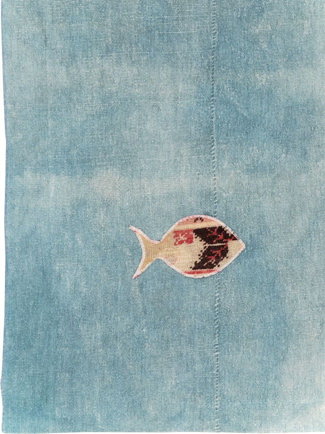 Modern Turkish Flatweave Accent Rug, No.30194 - Staging