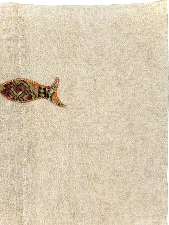 Modern Turkish Flatweave Accent Rug, No.30196 - Staging