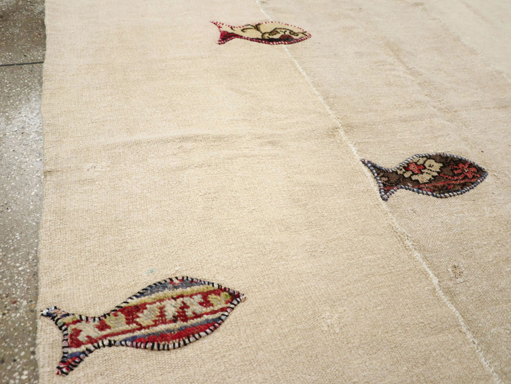 Modern Turkish Flatweave Accent Rug, No.30196 - Staging