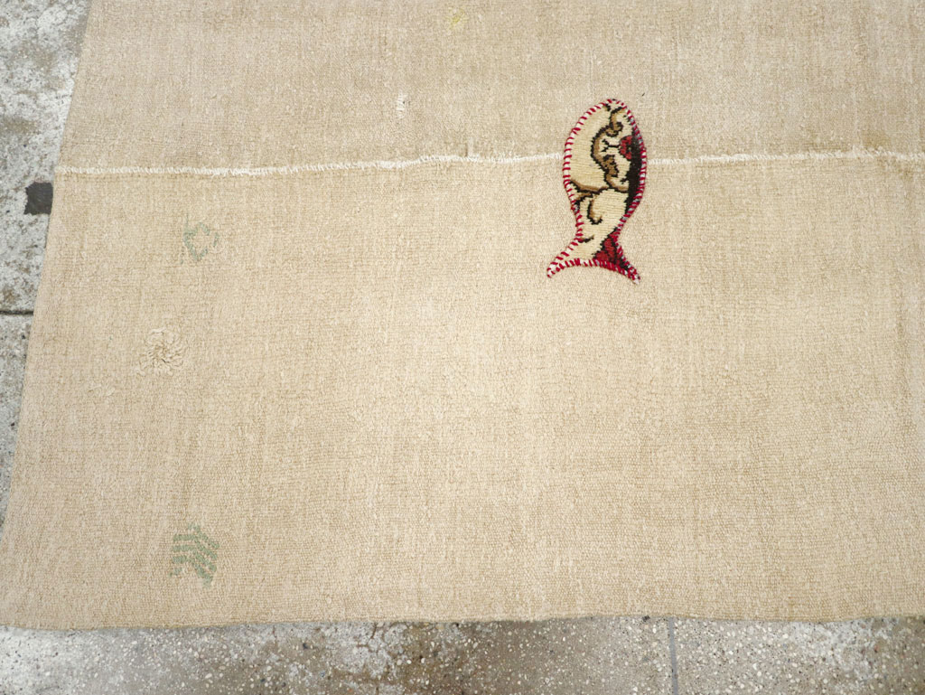 Modern Turkish Flatweave Accent Rug, No.30196 - Staging