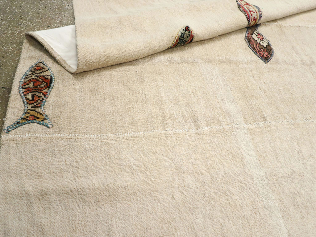 Modern Turkish Flatweave Accent Rug, No.30196 - Staging