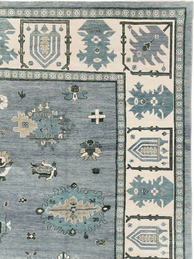 Modern Turkish Oushak Large Room Size Carpet, No.30200 - Staging