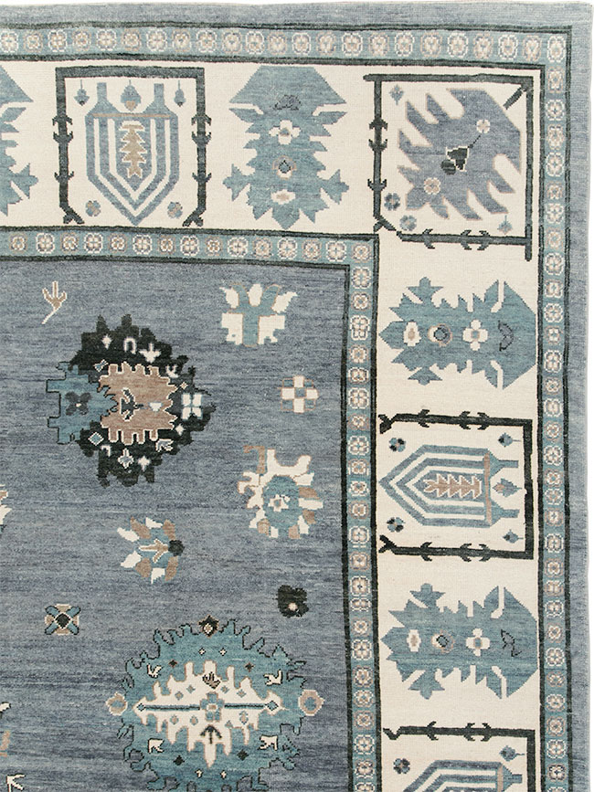 Modern Turkish Oushak Large Room Size Carpet, No.30200 - Staging