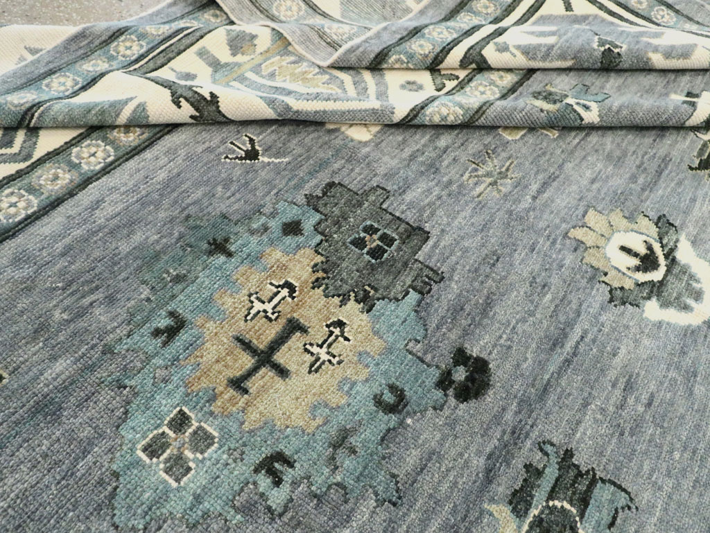 Modern Turkish Oushak Large Room Size Carpet, No.30200 - Staging