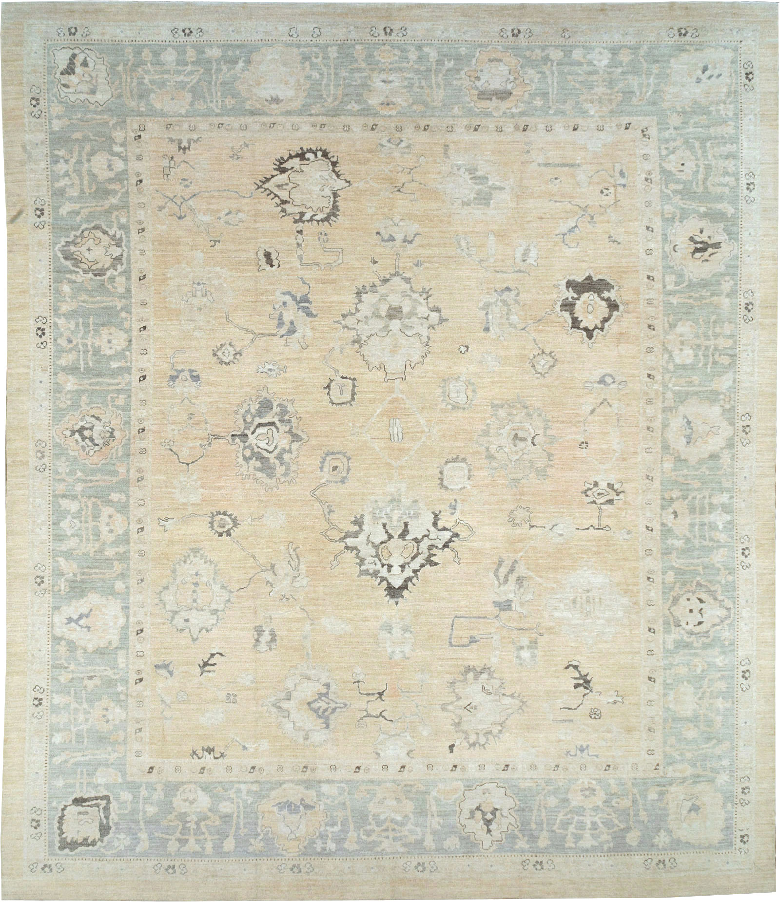 Contemporary Turkish Oushak Oversize Carpet, No.30201 - Staging