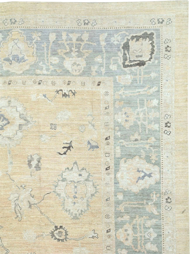 Contemporary Turkish Oushak Oversize Carpet, No.30201 - Staging