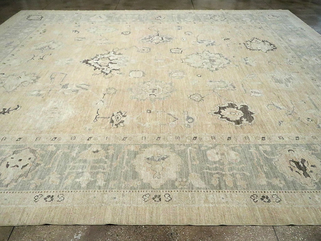 Contemporary Turkish Oushak Oversize Carpet, No.30201 - Staging