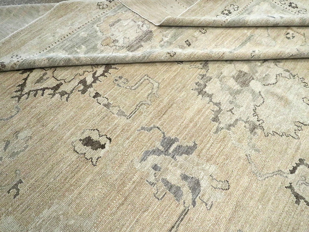 Contemporary Turkish Oushak Oversize Carpet, No.30201 - Staging