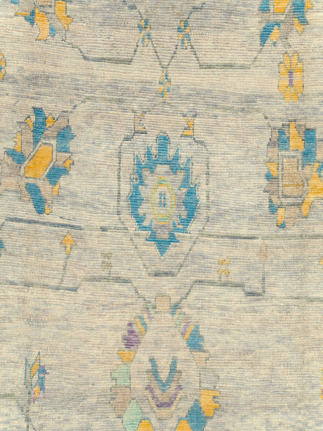 Contemporary Turkish Oushak Large Room Size Carpet, No.30202 - Staging