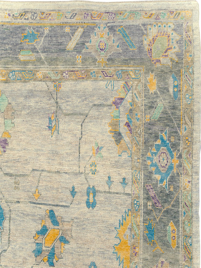Contemporary Turkish Oushak Large Room Size Carpet, No.30202 - Staging