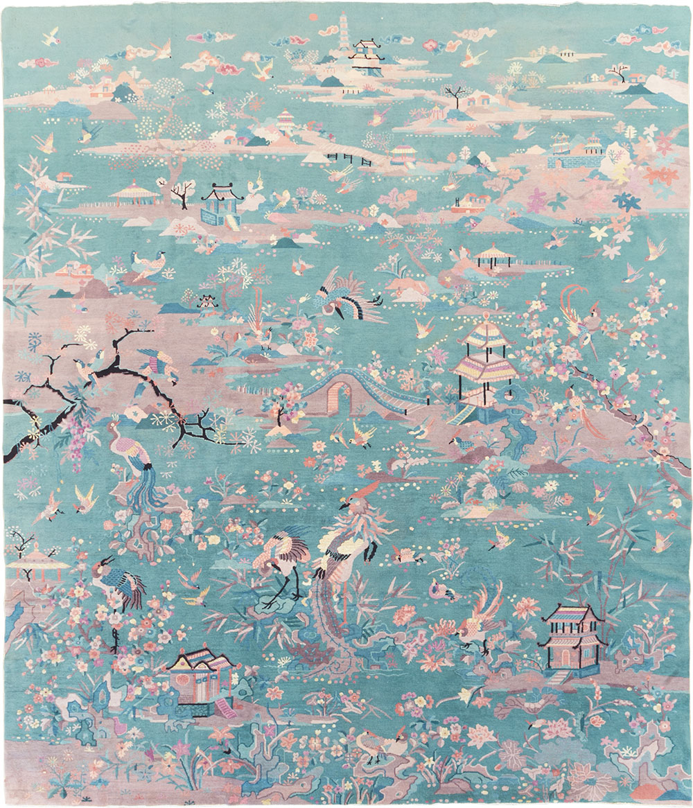 Mid-20th Century Chinese Art Deco Room Size Carpet, No.30203 - Staging