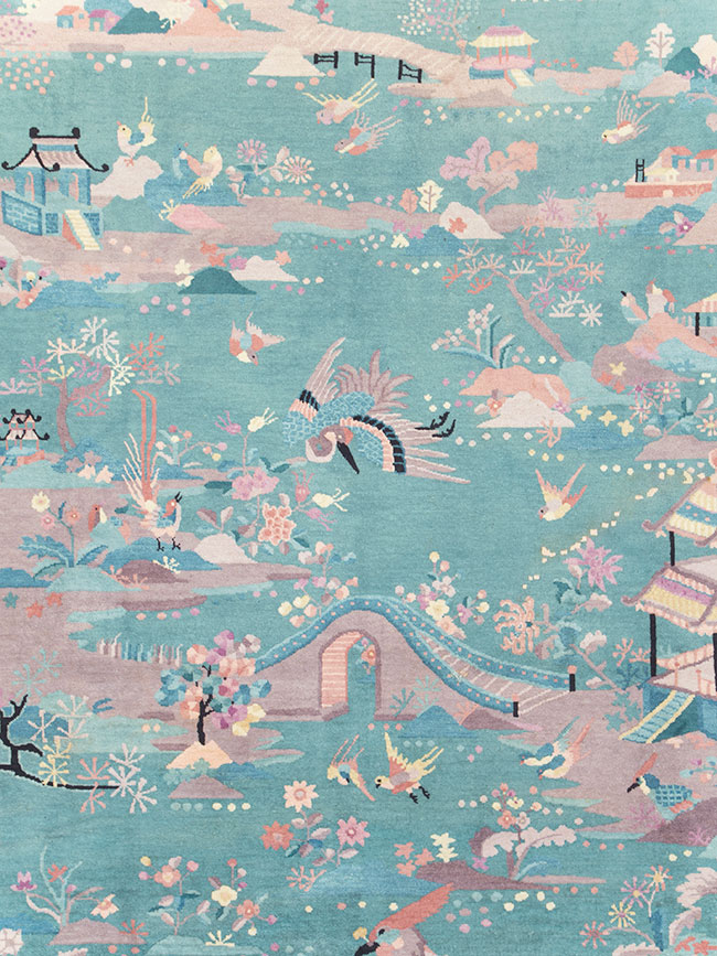 Mid-20th Century Chinese Art Deco Room Size Carpet, No.30203 - Staging