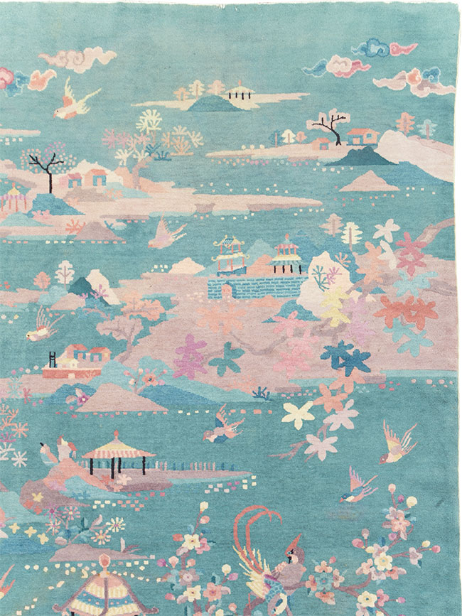 Mid-20th Century Chinese Art Deco Room Size Carpet, No.30203 - Staging