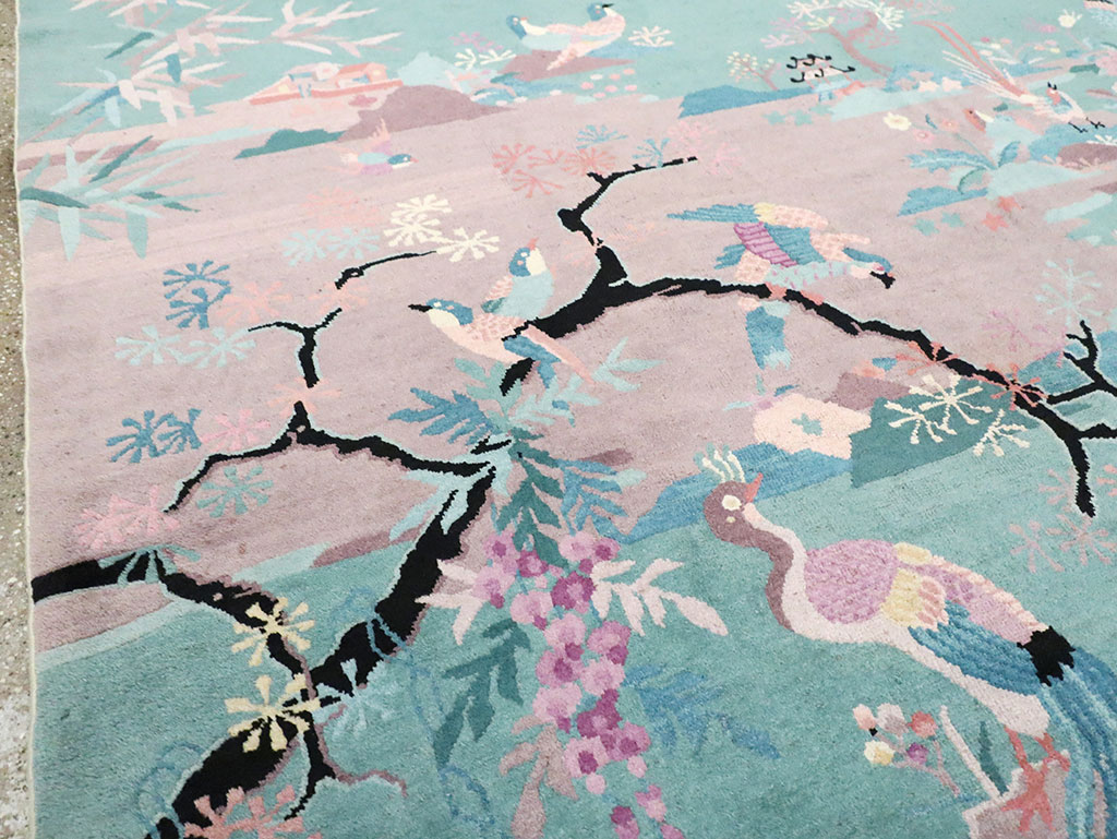 Mid-20th Century Chinese Art Deco Room Size Carpet, No.30203 - Staging