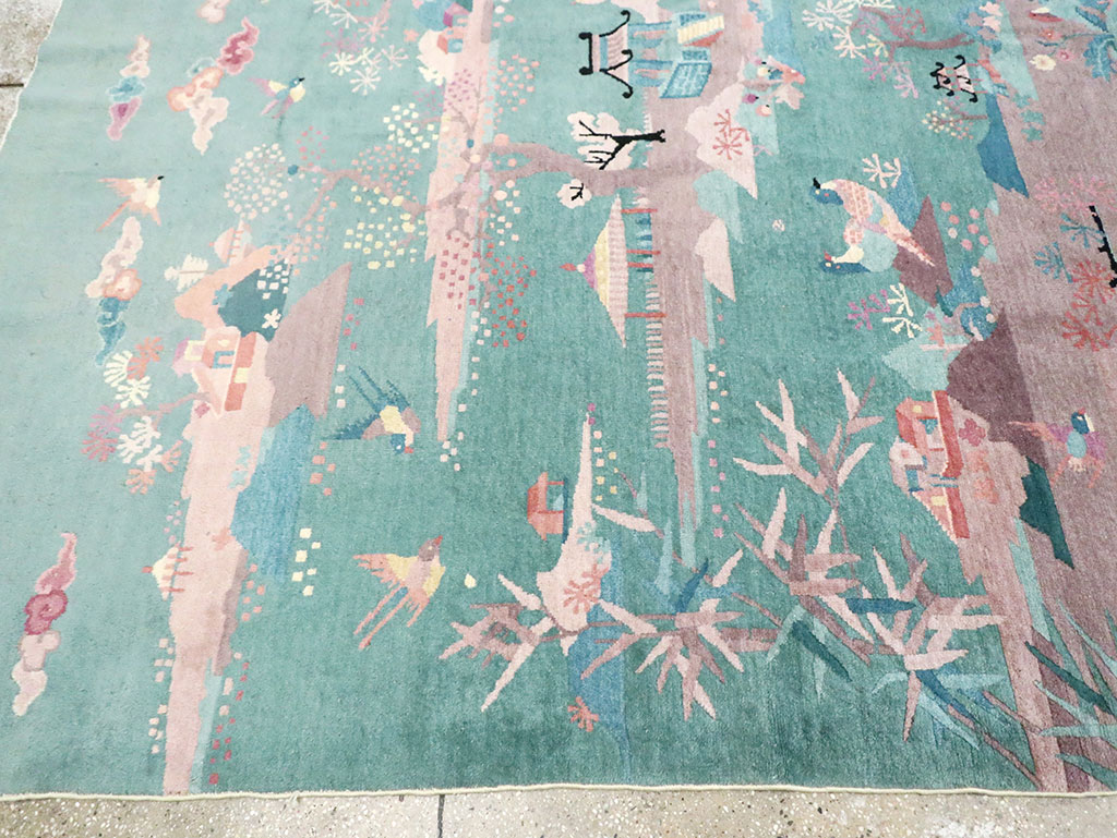 Mid-20th Century Chinese Art Deco Room Size Carpet, No.30203 - Staging