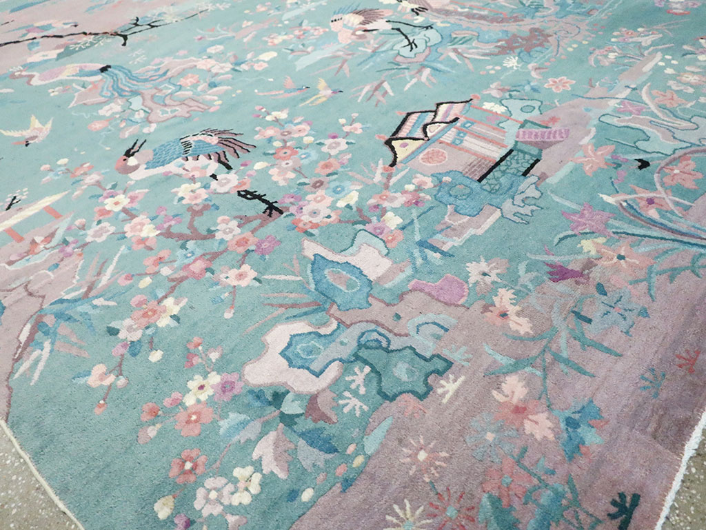Mid-20th Century Chinese Art Deco Room Size Carpet, No.30203 - Staging