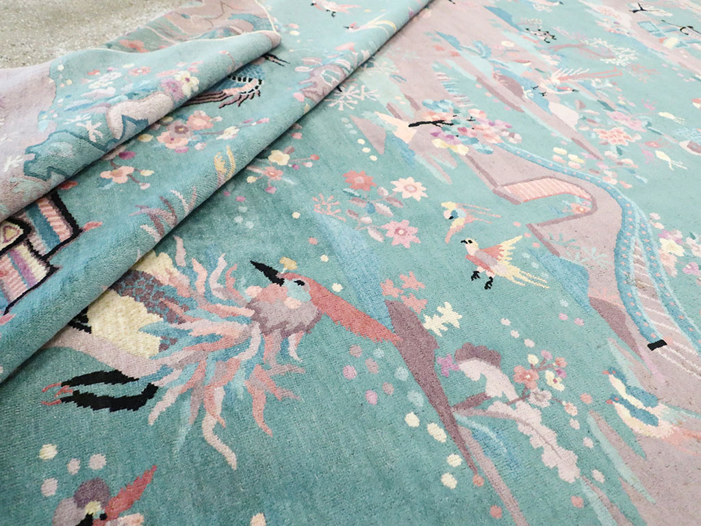 Mid-20th Century Chinese Art Deco Room Size Carpet, No.30203 - Staging