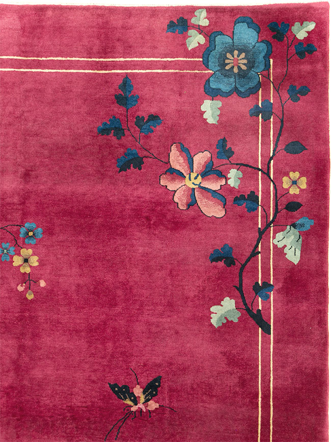 Vintage Chinese Deco Carpet, No.30204 - Staging