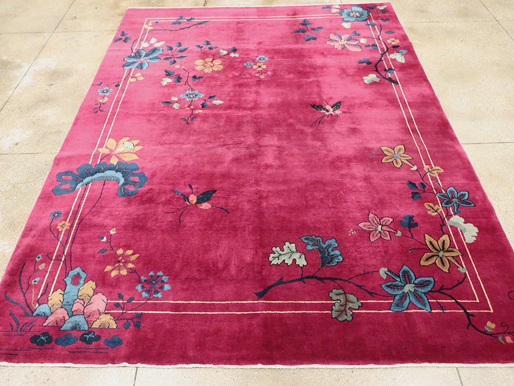 Vintage Chinese Deco Carpet, No.30204 - Staging