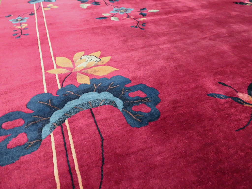 Vintage Chinese Deco Carpet, No.30204 - Staging