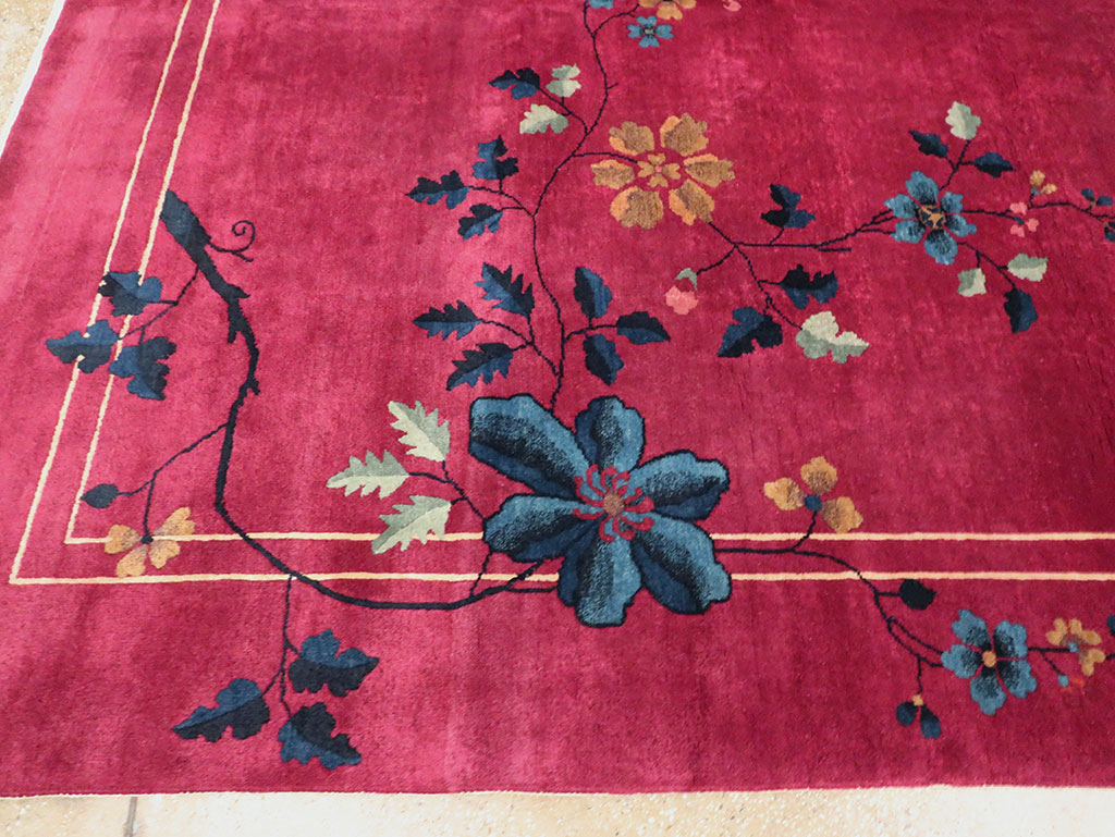 Vintage Chinese Deco Carpet, No.30204 - Staging