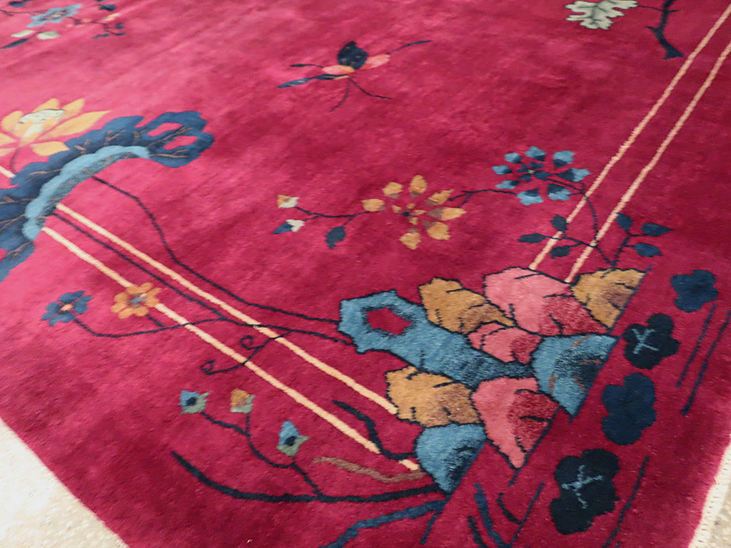 Vintage Chinese Deco Carpet, No.30204 - Staging