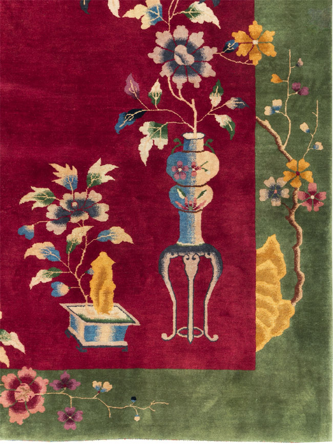 Vintage Chinese Deco Carpet, No.30206 - Staging