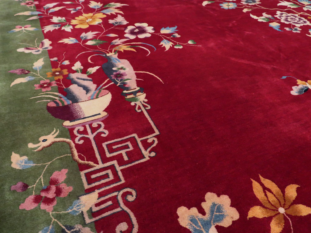 Vintage Chinese Deco Carpet, No.30206 - Staging