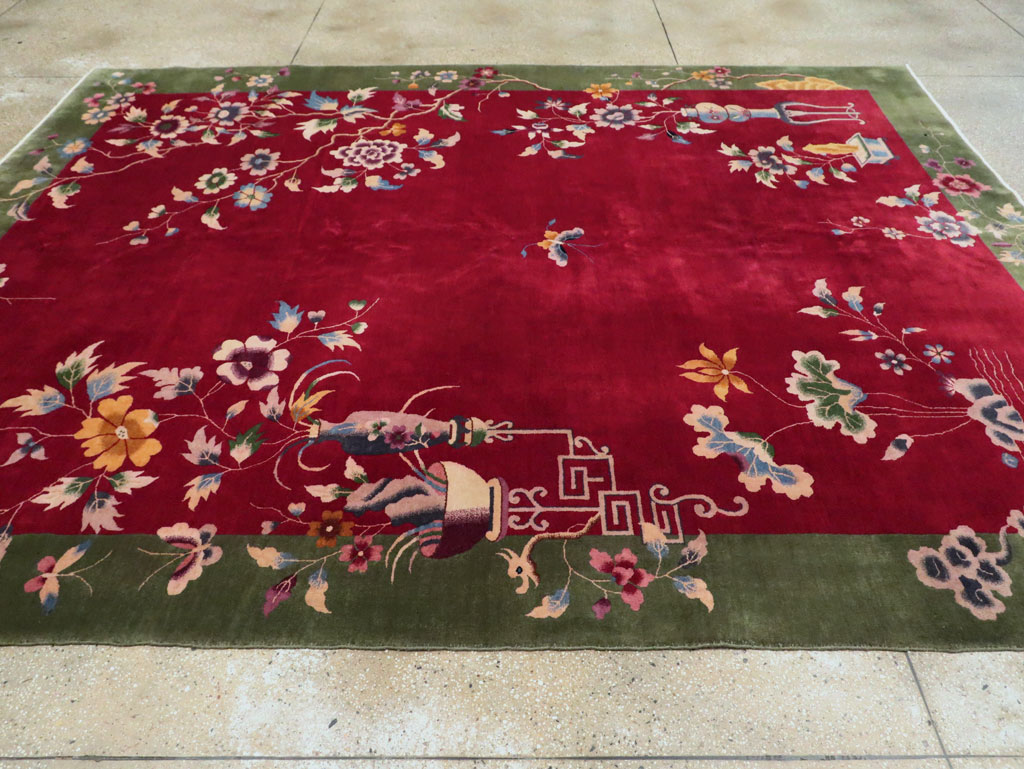 Vintage Chinese Deco Carpet, No.30206 - Staging