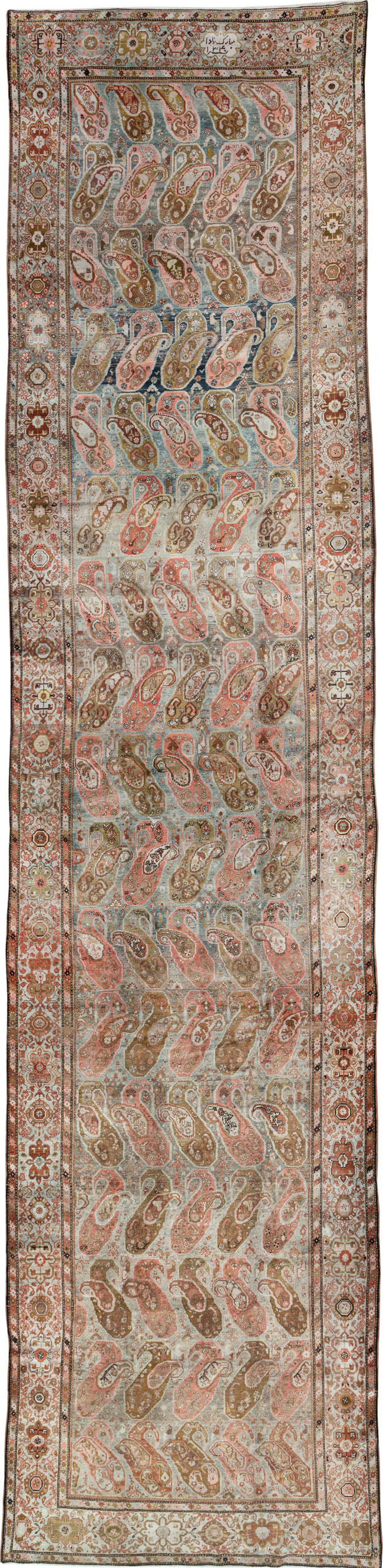 Antique Persian Malayer Gallery Carpet, No.30208 - Staging