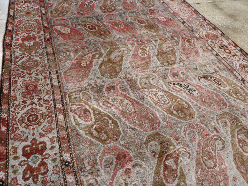 Antique Persian Malayer Gallery Carpet, No.30208 - Staging