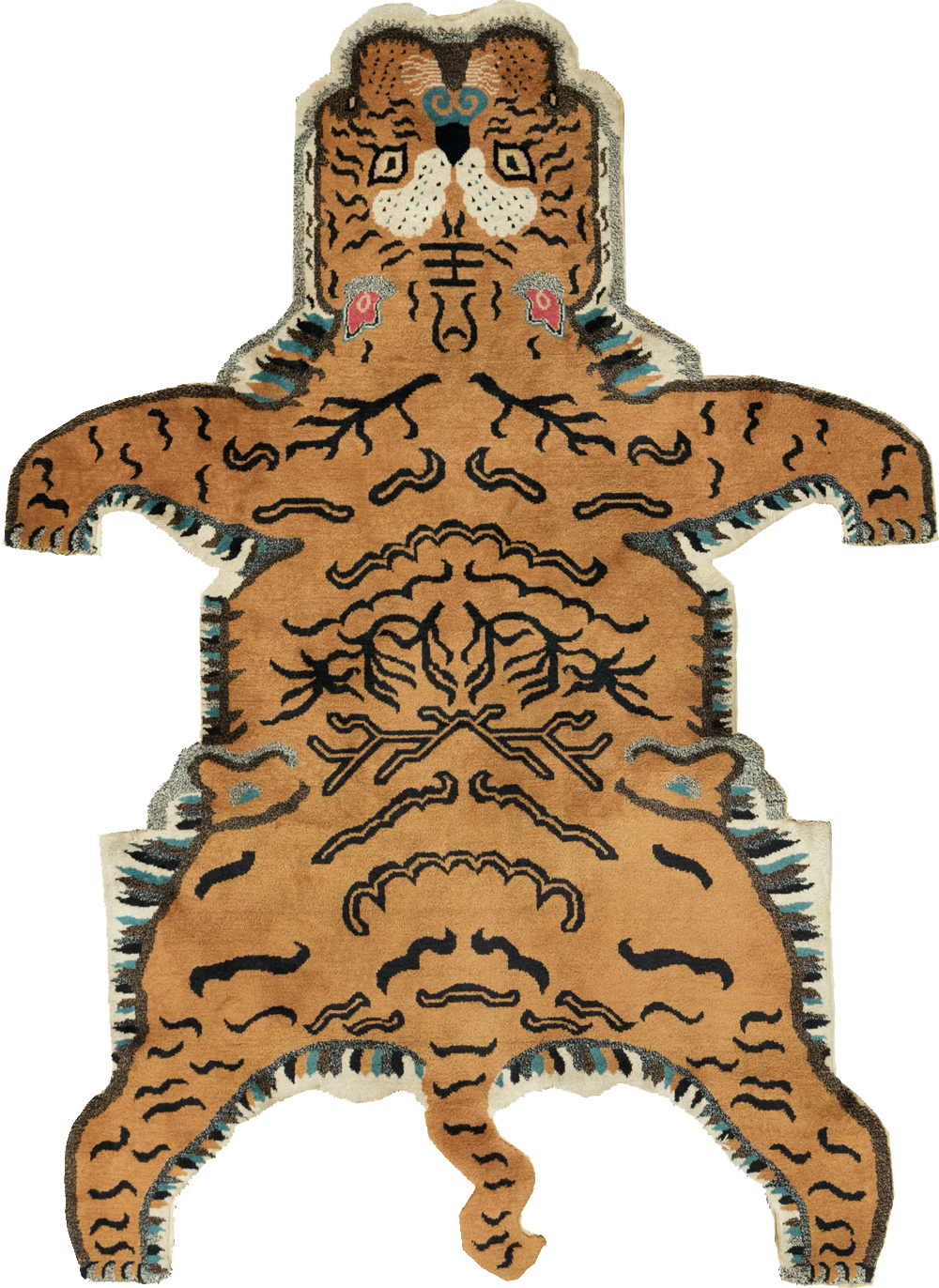 Vintage Pictorial Tibetan Rug, No.30210 - Staging