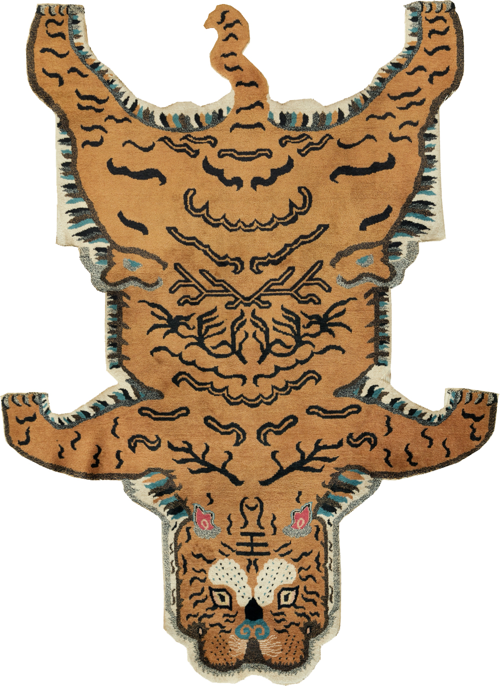 Vintage Pictorial Tibetan Rug, No.30210 - Staging