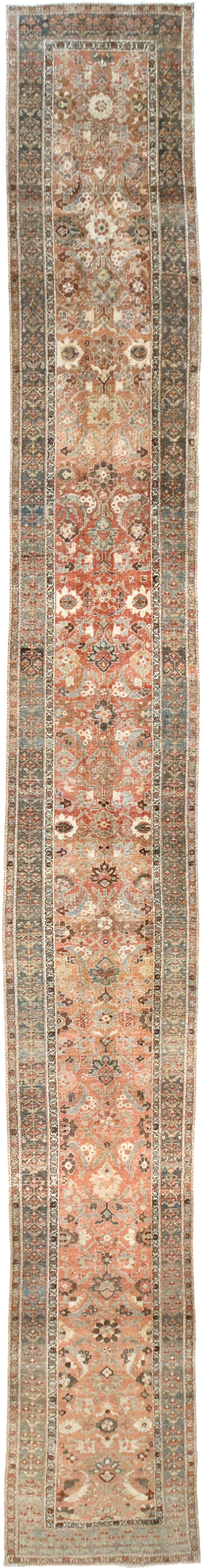 Antique Persian Bidjar Long Runner (Pair: 1 of 2), No.30213 - Staging