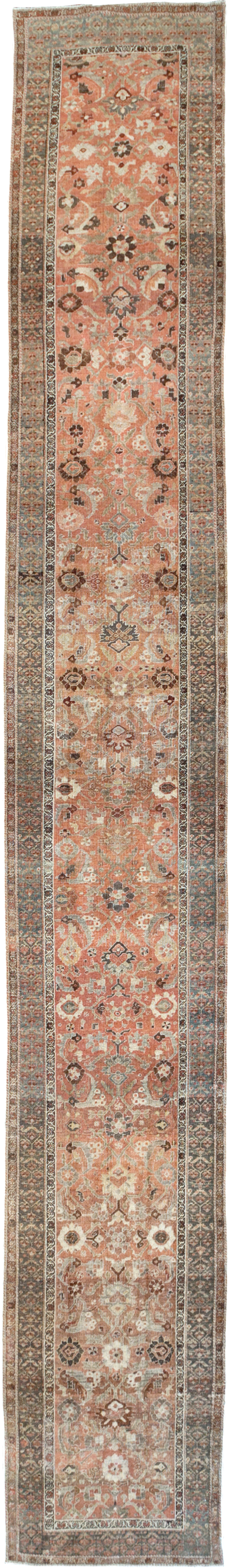 Antique Persian Bidjar Long Runner (Pair: 2 of 2), No.30214 - Staging