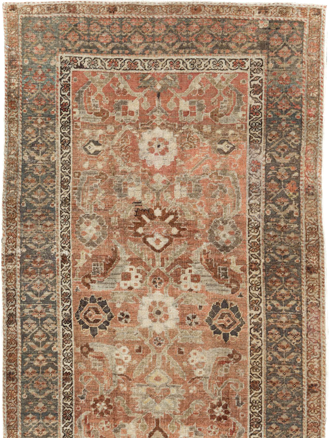 Antique Persian Bidjar Long Runner (Pair: 2 of 2), No.30214 - Staging