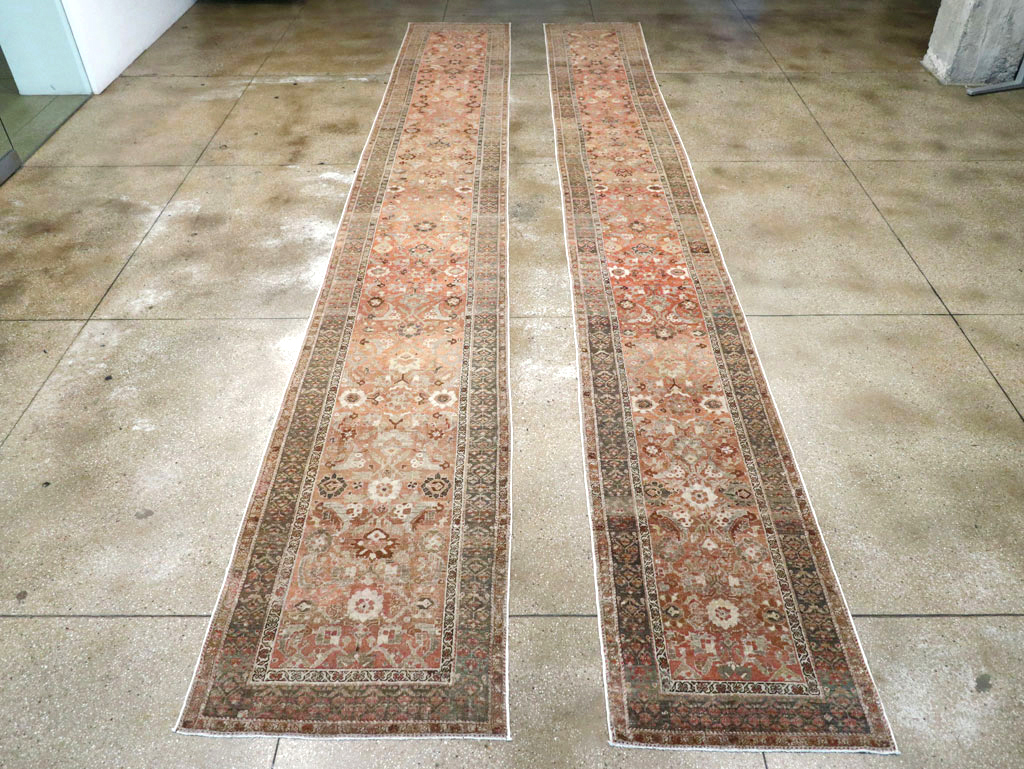 Antique Persian Bidjar Long Runner (Pair: 2 of 2), No.30214 - Staging