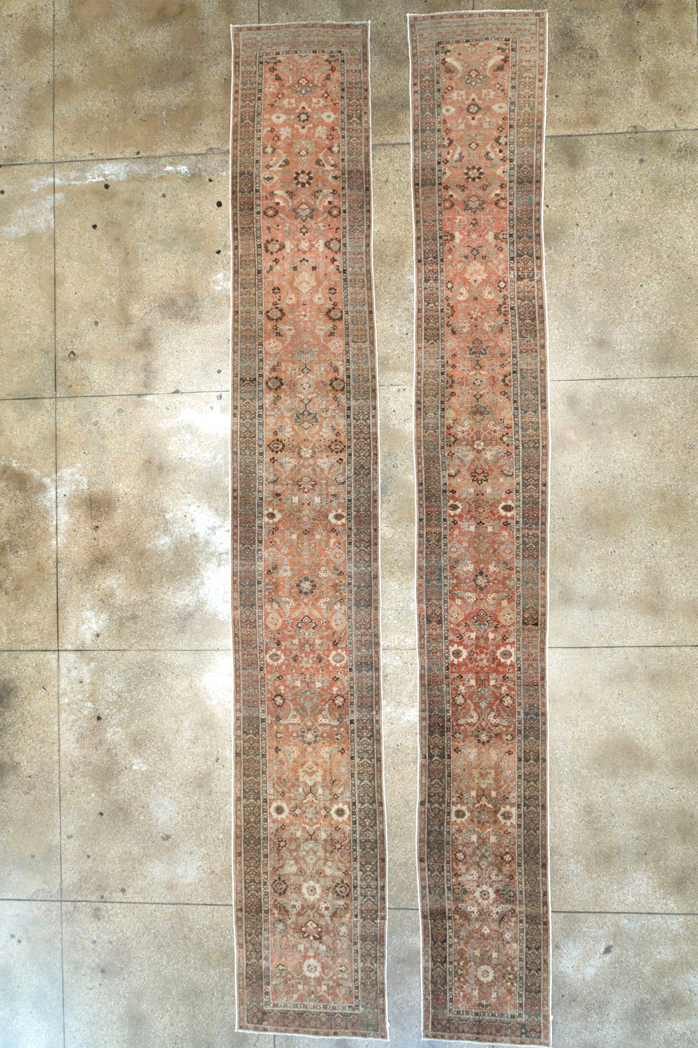 Antique Persian Bidjar Long Runner (Pair: 2 of 2), No.30214 - Staging
