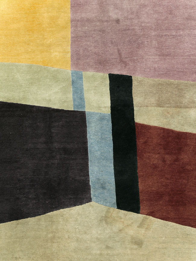 Contemporary Tibetan Art Deco Style Room Size Carpet, No.30230 - Staging