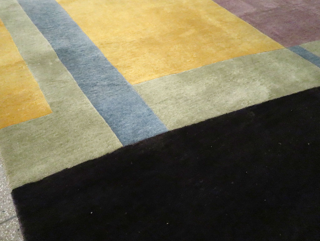 Contemporary Tibetan Art Deco Style Room Size Carpet, No.30230 - Staging