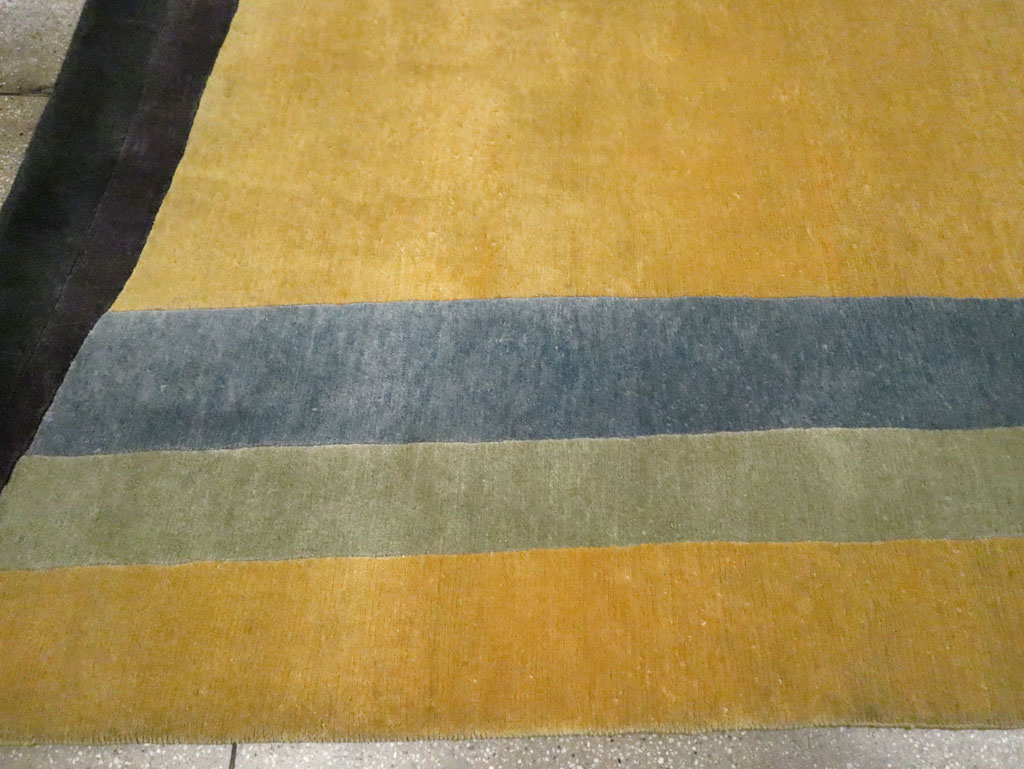 Contemporary Tibetan Art Deco Style Room Size Carpet, No.30230 - Staging